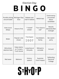 Election Day Bingo - free download