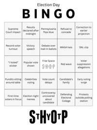 Election Day Bingo - free download