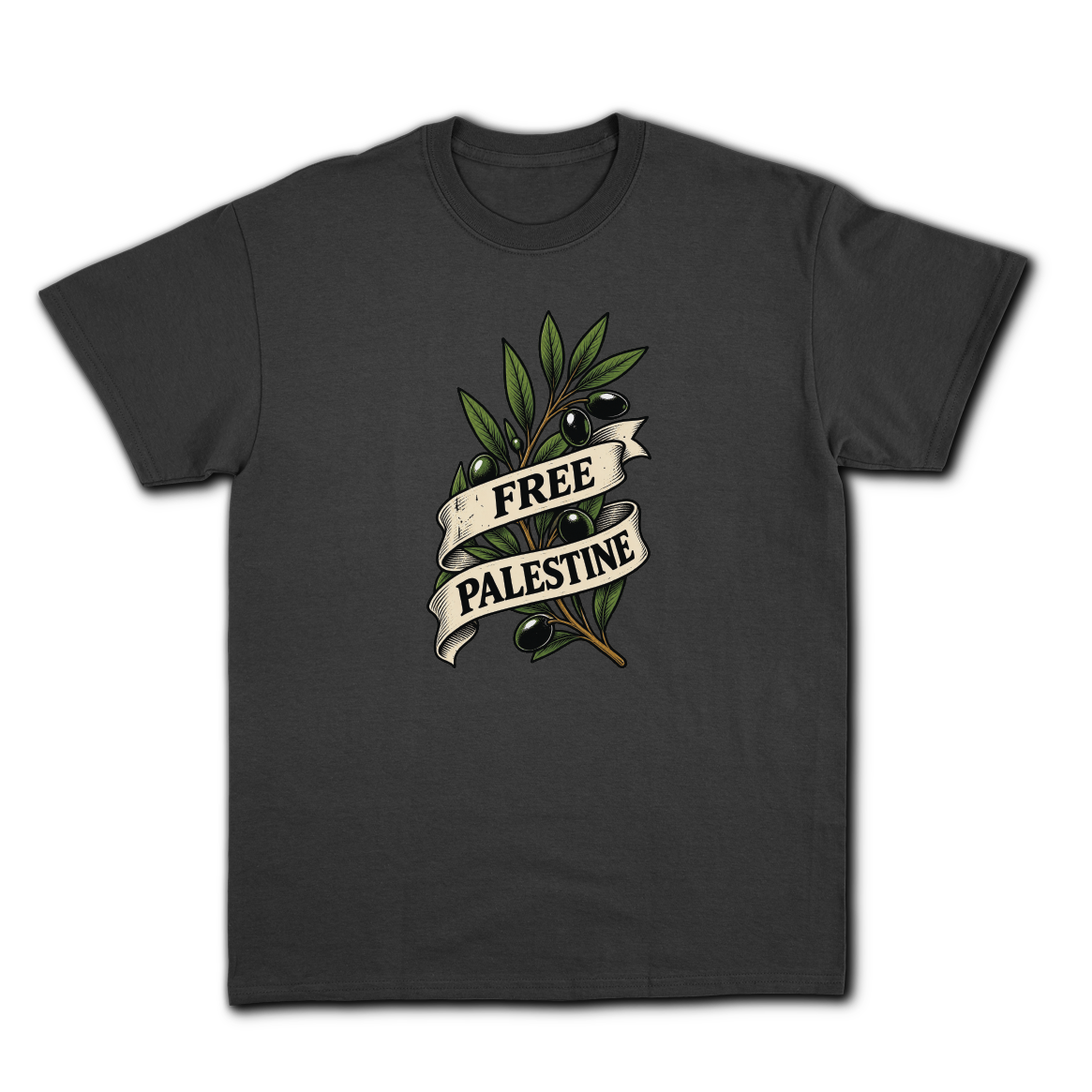 Free Palestine Olive Branch T-Shirt
