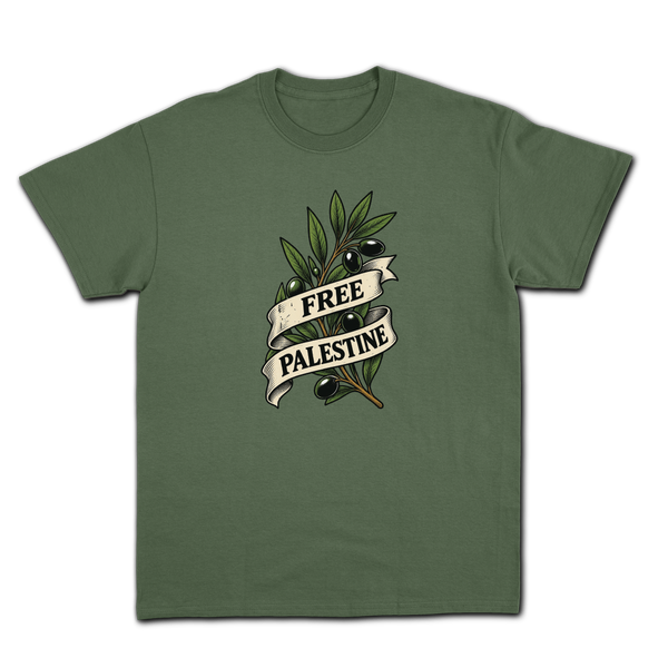 Free Palestine Olive Branch T-Shirt