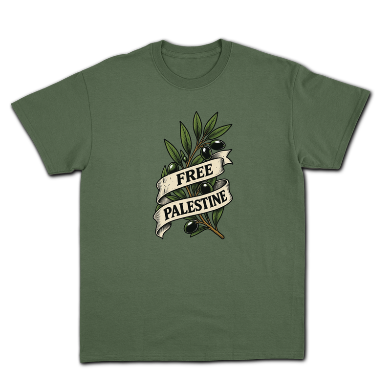 Free Palestine Olive Branch T-Shirt