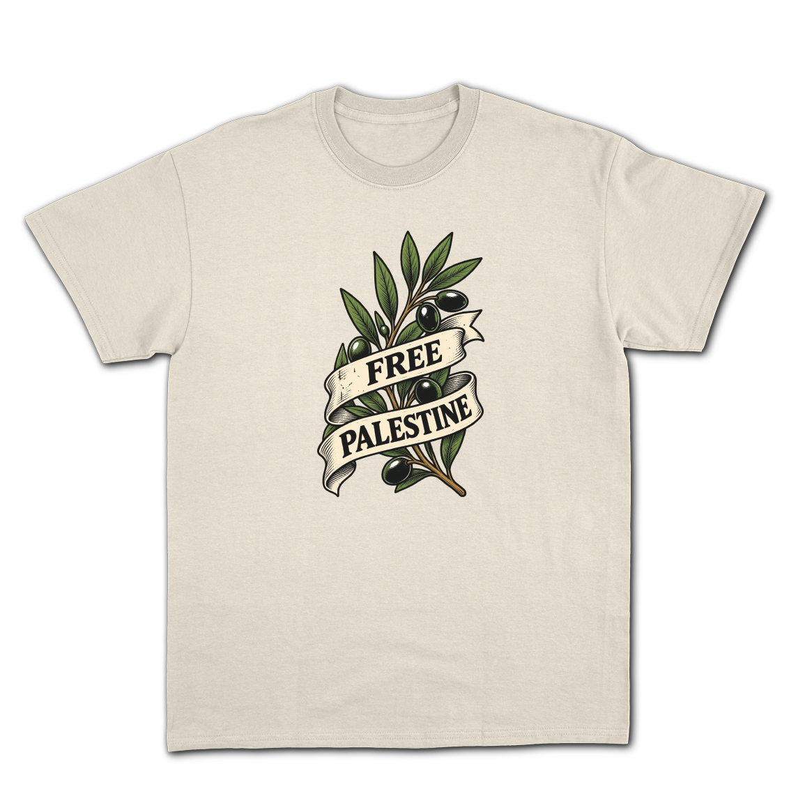 Free Palestine Olive Branch T-Shirt