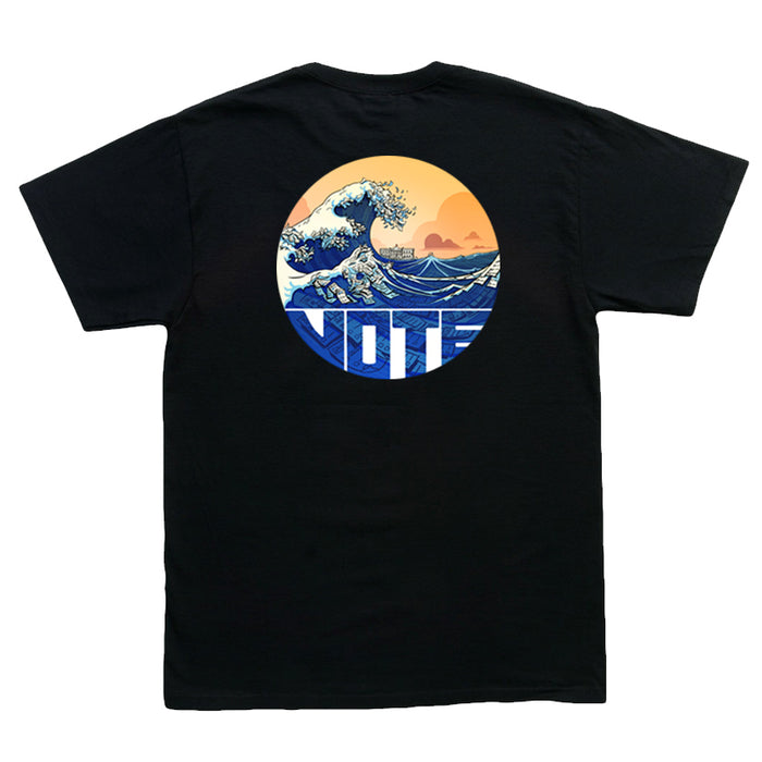 Blue-nami Pocket Print T-Shirt